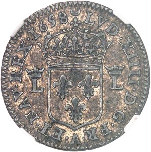 America-Canada (French colonies), Louis XIV (1643-1715). Sizain de poids triple (piéfort) 1658, A, Paris.