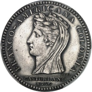 Castorland (1792-1800). Jeton d’un 1/2 dollar, refrappe avec de nouveaux coins 1796 (après 1880), Paris.