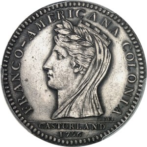 Castorland (1792-1800). 1/2 dollar token, re-struck with new corners 1796 (after 1880), Paris.