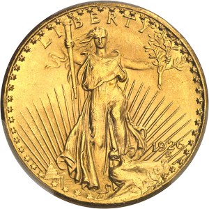 Federal Republic of the United States of America (1776-present). 20 Saint-Gaudens dollars, with 1926 motto, Philadelphia.