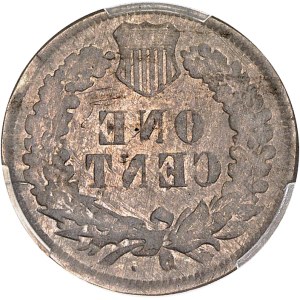 République fédérale des États-Unis d’Amérique (1776-à nos jours). One cent tête d’indien, frappe incuse de revers (full brockage obverse) ND (1864-1909), Philadelphie.