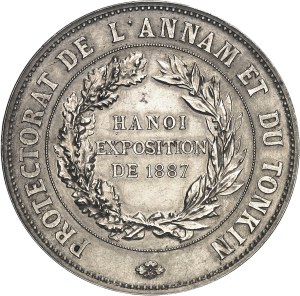 French Tonkin (1875-1945). Medal, Hanoi Exhibition by Oudiné 1887, Paris.