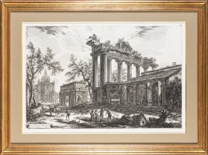 Giovanni Battista Piranesi (1720-1778), Altra Veduta Degli Avanzi del Pronao del Tempio della Concordia (Temple of Saturn), 1774