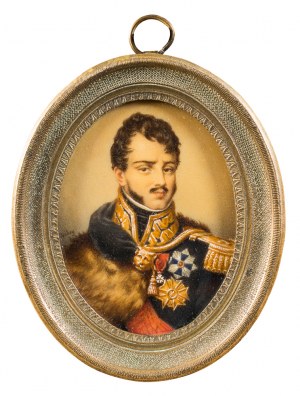 Jean-Baptiste Isabey (1767-1855), Miniatura, Portret Księcia Józefa Poniatowskiego, koniec XVIII wieku