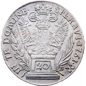 Franz I. Stephan, 20 Kreuzer 1761, KB, Kremnitz