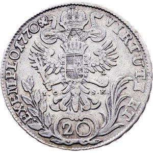 Joseph II., 20 Kreuzer 1770, I.C.-S.K./A