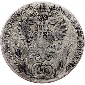 Leopold II., 10 Kreuzer 1791, B, Kremnitz