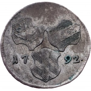 Leopold II. / Franz I. (II.), 3 Kreuzer 1792, H, Günzburg