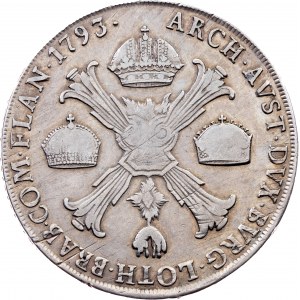 Franz I. (II.), 1 Thaler 1793, M, Milan
