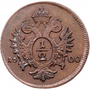 Franz I. (II.), 1/2 Kreuzer 1800, A, Vienna