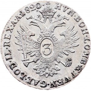 Franz I. (II.), 3 Kreuzer 1820, B, Kremnitz