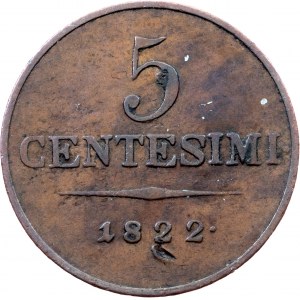 Franz I. (II.), 5 Centesimi 1822, M, Milan