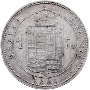 Franz Joseph I., 1 Forint 1881, KB, Kremnitz