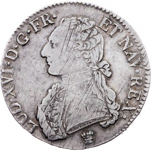 Francie, 1 Ecu 1791, I, Limoges