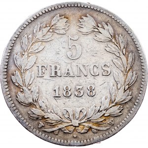 France, 5 Francs 1838, Lille