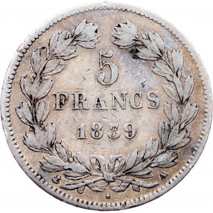 France, 5 Francs 1839, Paris