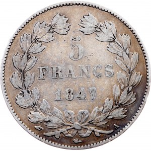 France, 5 Francs 1847, Paris