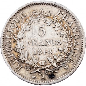 France, 5 Francs 1848, Paris