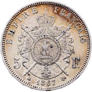 France, 5 Francs 1867, Paris