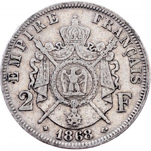 France, 2 Francs 1868, Strasbourg