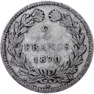 France, 2 Francs 1870, Bordeaux