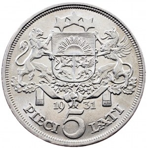 Latvia, 5 Lati 1931, London