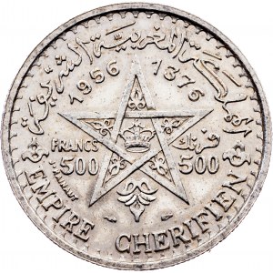 Morocco, 500 Francs 1376 (1956), Paris
