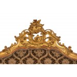 Italian Louis XVI gilded sofa with footstool Rome, 18th century