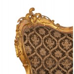 Italian Louis XVI gilded sofa with footstool Rome, 18th century