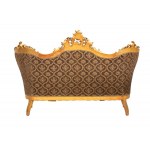 Italian Louis XVI gilded sofa with footstool Rome, 18th century