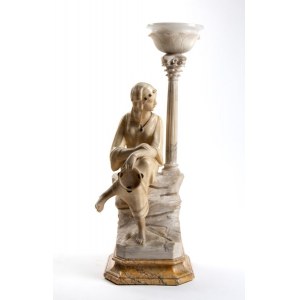 Italian alabaster lamp 20th Century