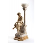 Italian alabaster lamp 20th Century