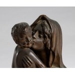 Bronzová socha Madony s dítětem Itálie, 20. století