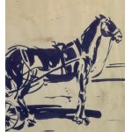 ANTONIO ASTURI, Carriage with Horse - Antonio Asturi (1904 - 1986)