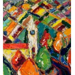 Péter Prokop, Street with figures - Péter Prokop