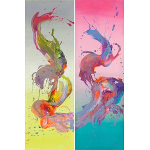 Grażyna Aneta Ochowiak (née en 1975), Alchemy of Joy, diptyque, 2023