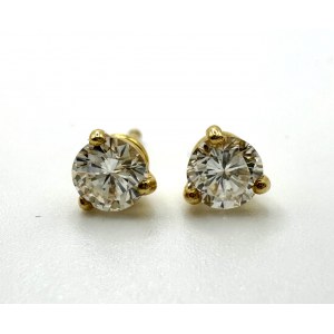 diamond earrings, mid-20th century, France