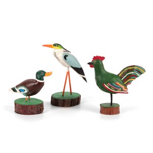 Andrew Graczyk (?), Three figurines of birds,