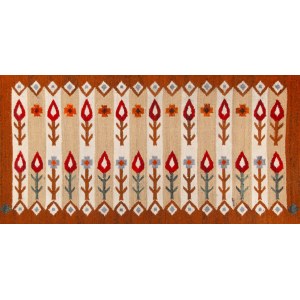 Kilim with floral decoration