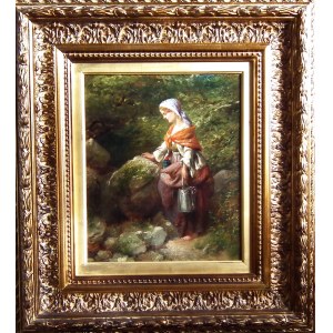 Edward Charles Barnes(1830-1882),Wieśniaczka przy źródle
