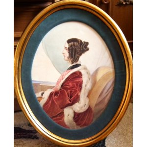 Michael Stohl(1813-1881),Portret Królowej Wiktorii(1819-1901)
