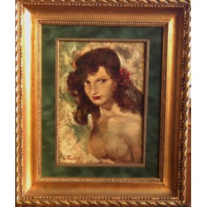 Erwin Lang(1886 Vienna-1962 Vienna), Ritratto della moglie dell'artista Greta