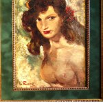 Erwin Lang(1886 Vienna-1962 Vienna), Ritratto della moglie dell'artista Greta