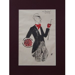 Karol FRYCZ (1877-1963), Andrzej Milewski as Apolinary in Eliza Orzeszkowa's Anastasia (from Melpomena's portfolio)