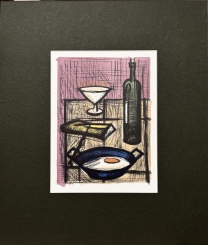 Bernard Buffet (1928-1999) L Oeuf sur le Plate ( Jajko sadzone) z cyklu Nature Morte