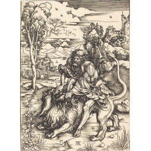 Albrecht Dürer (1471-1528),Samson fighting the lion
