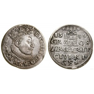 Polska, trojak, 1589, Ryga