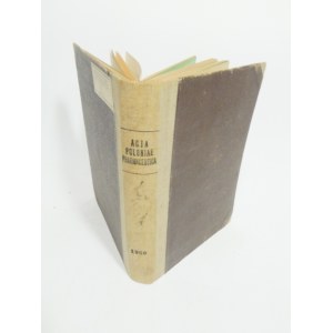 Acta Poloniae Pharmaceutica PHARMACY COMPLETELY CIRCULATED ANNUAL 1958.
