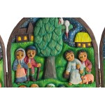 Andrzej Wojtczak (né en 1945 à Kutno), Triptyque - un mariage à la campagne, 2013
