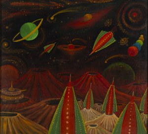 Ludwik Holesz (1921 Szeroka - 1999 ), Cosmic Landscape, 1992